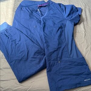 Healing Hands Blue Scrub Set